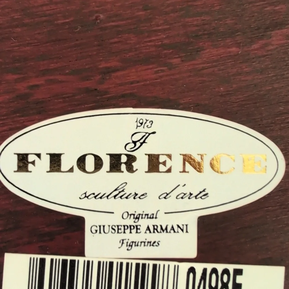 Giuseppe Armani  Young Lady With Vase of Flowers Signed 1993 RARE